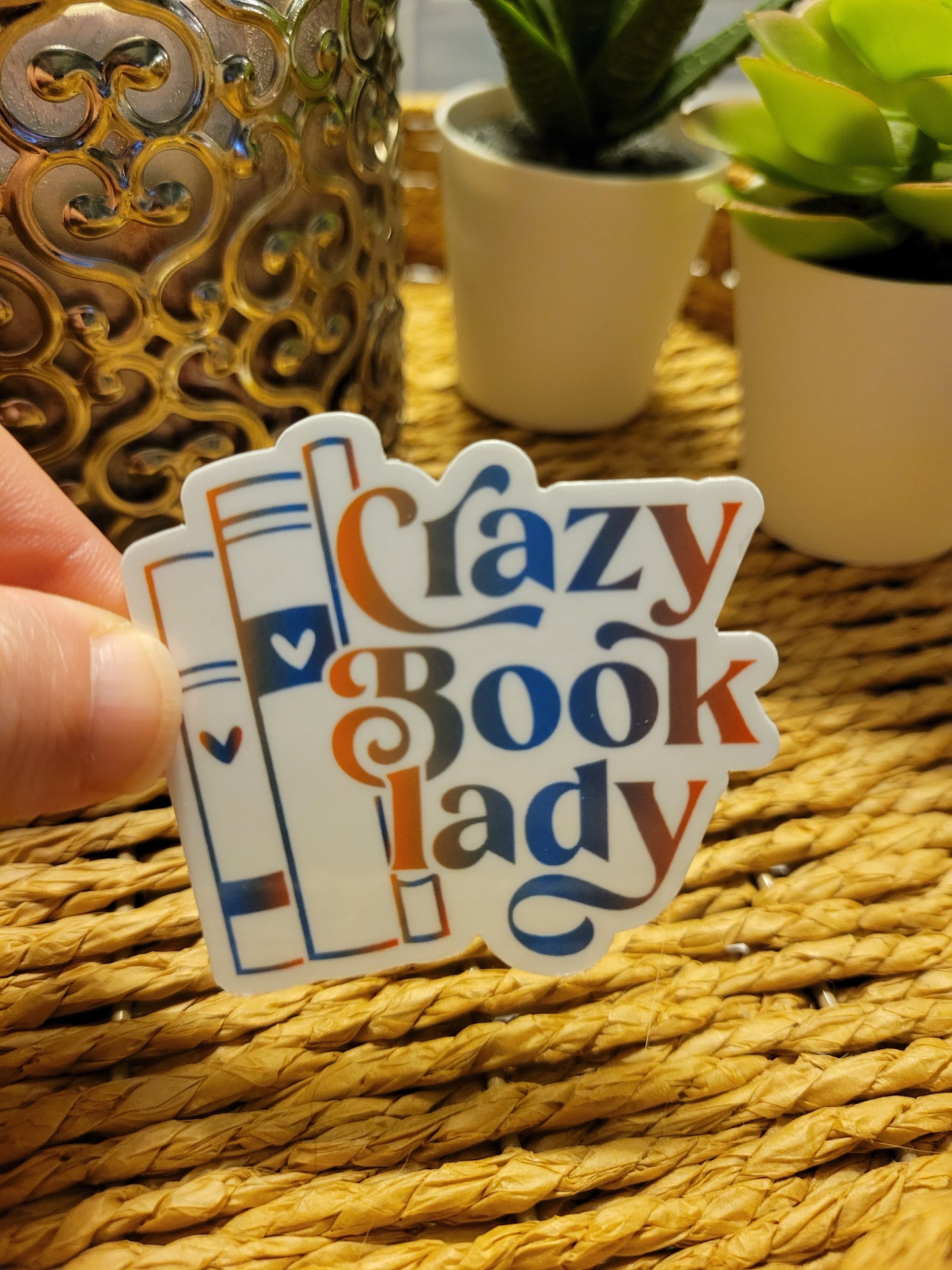 Crazy Book Lady Sticker
