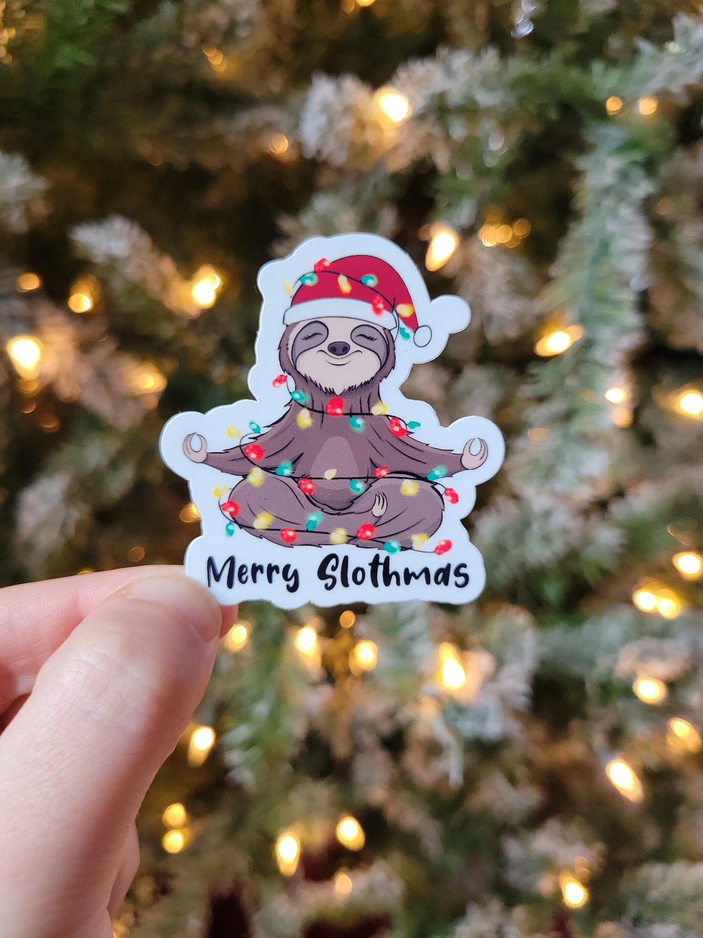 Merry Slothmas Sticker