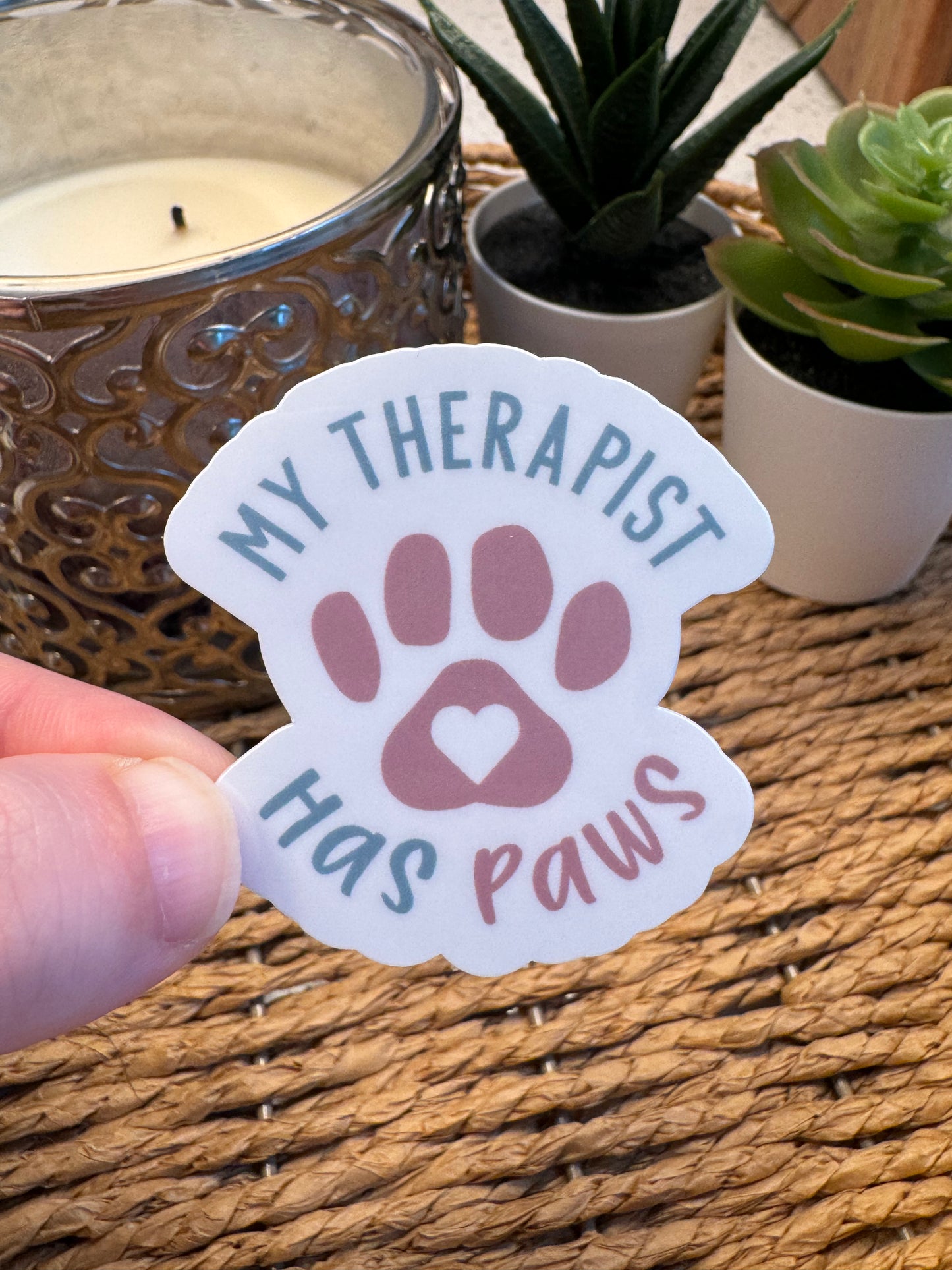 My Therapist Has Paws Sticker