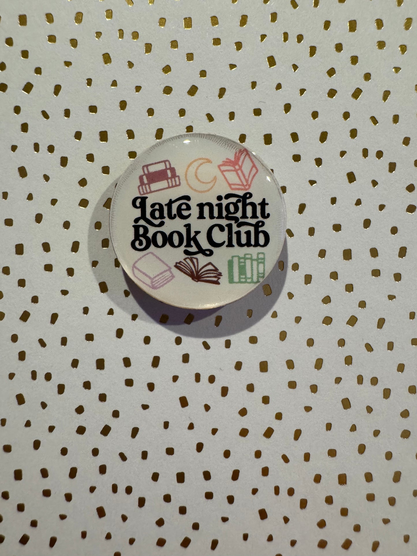 Late Night Book Club Mini Magnet