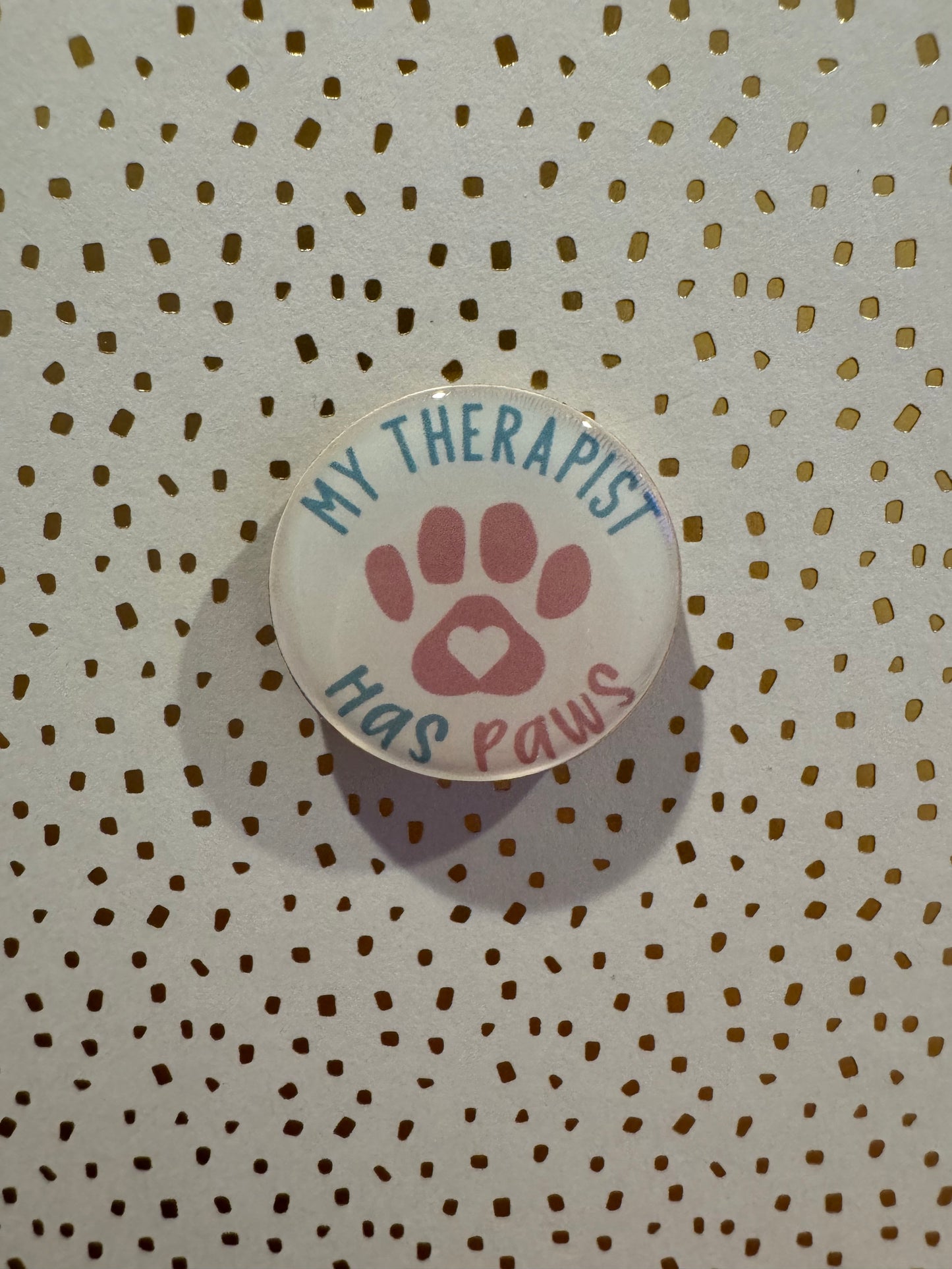 My Therapist Has Paws Mini Magnet