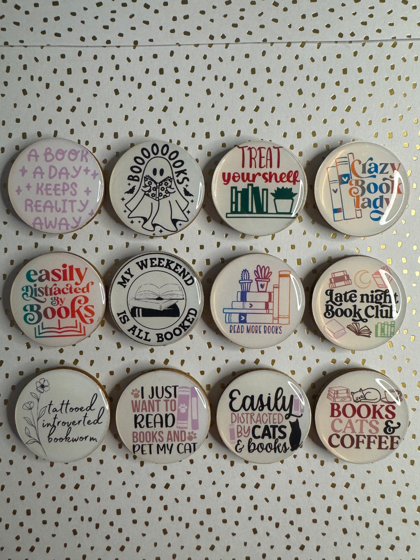 A Book A Day Keeps Reality Away Mini Magnet