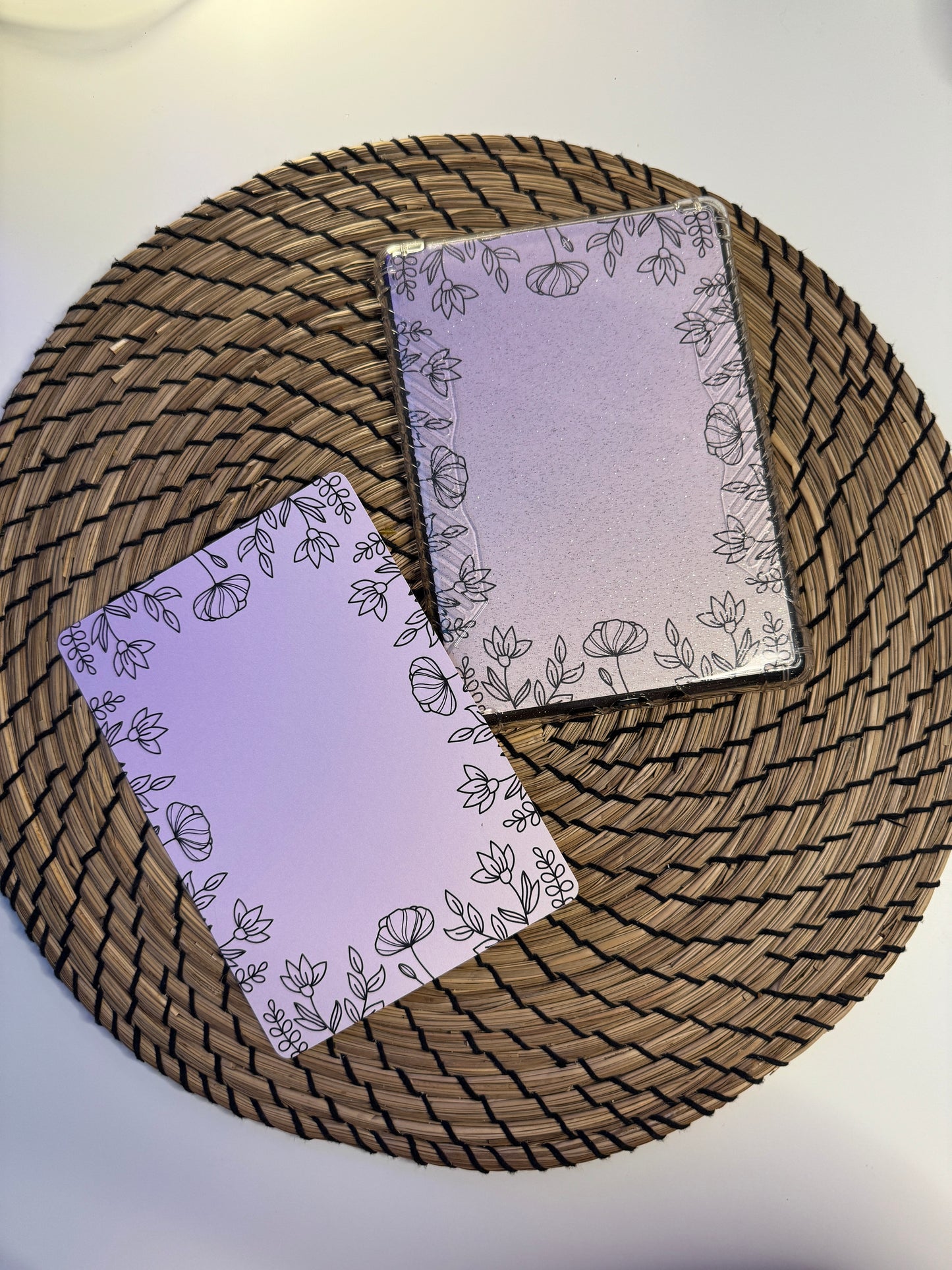 Purple Ombre Floral Kindle Insert