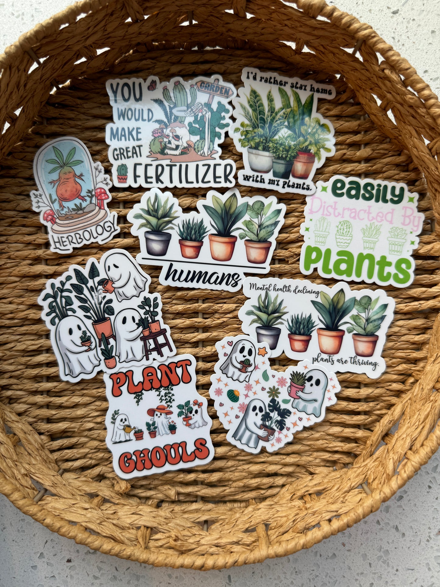 Heart Plant Ghost Sticker