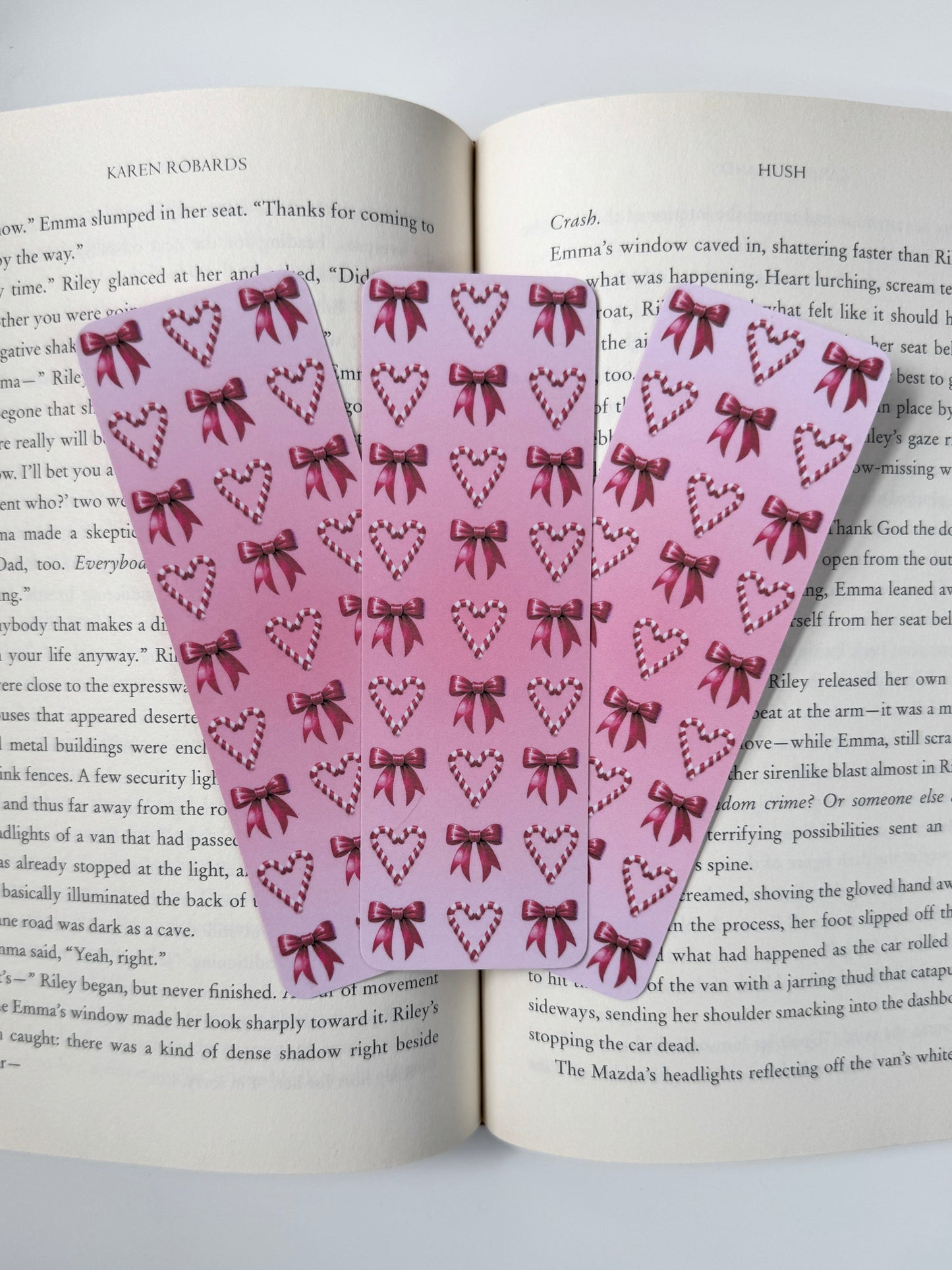Pink Bows and Candy Canes Bookmark