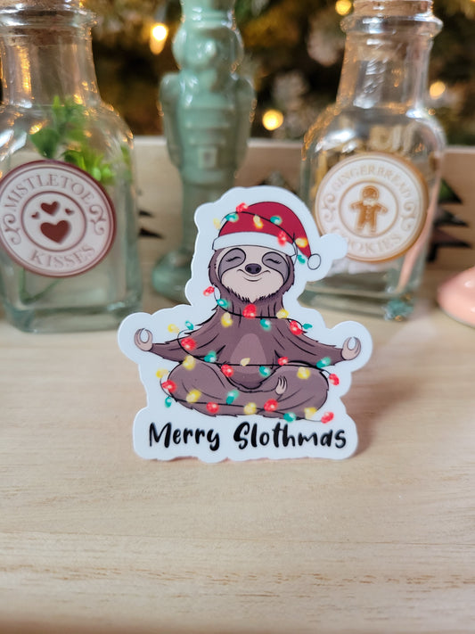 Merry Slothmas Sticker