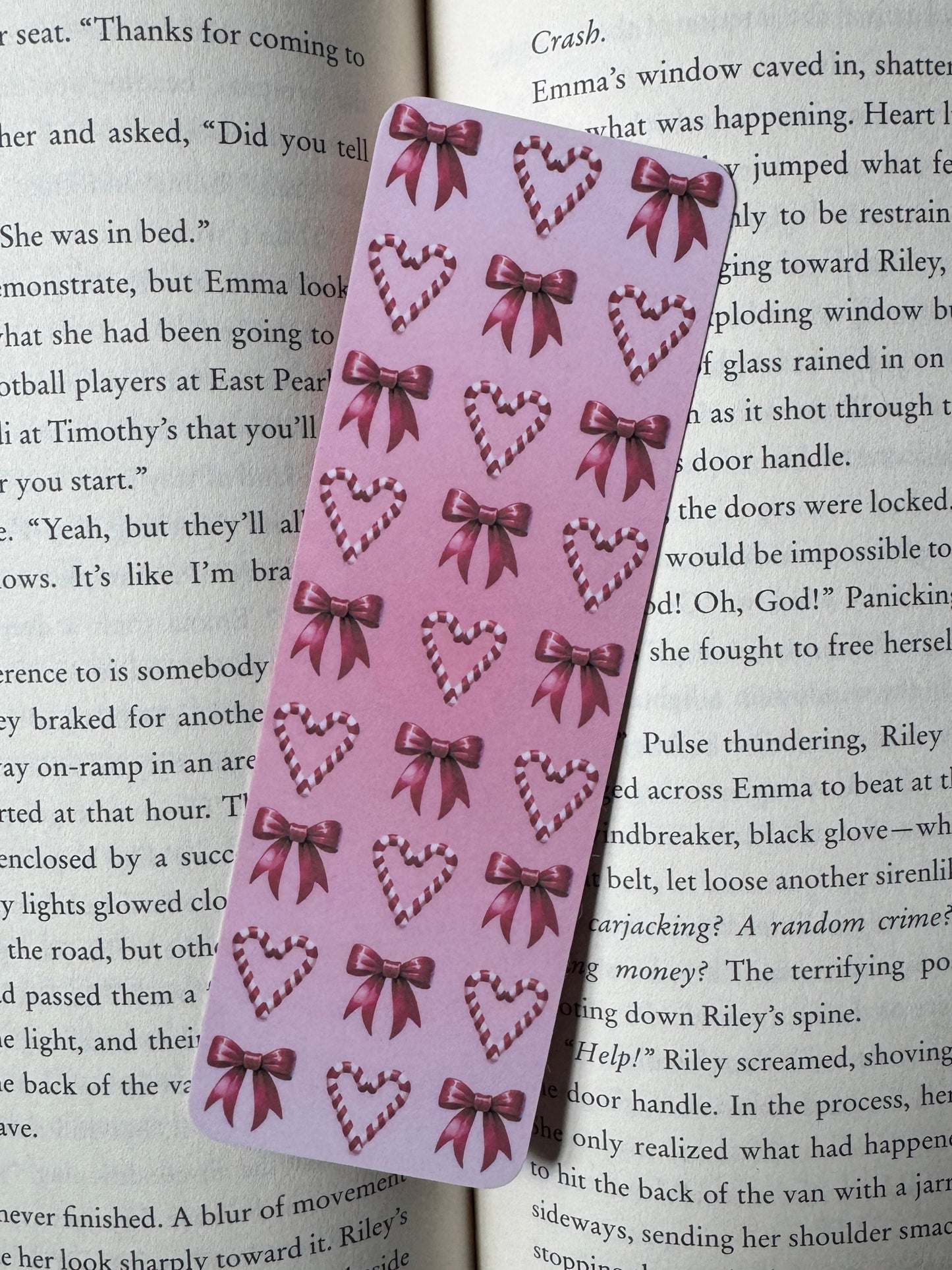 Bows and Candy Canes Christmas Bookmark