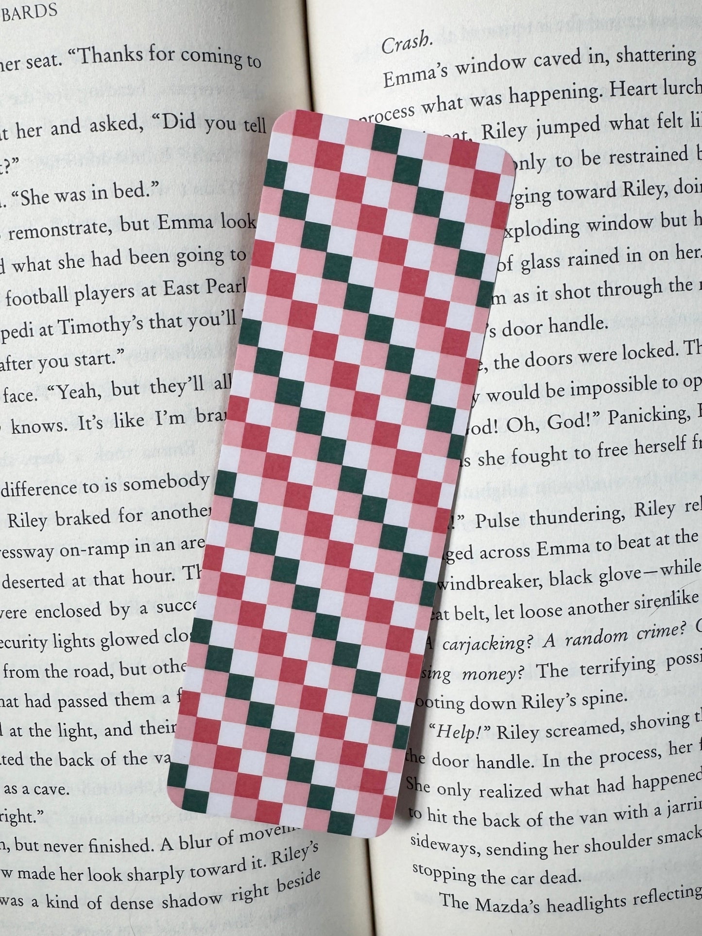 Christmas Color Checkerboard Christmas Bookmark