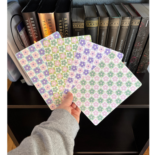 Floral Checkerboard Kindle Inserts