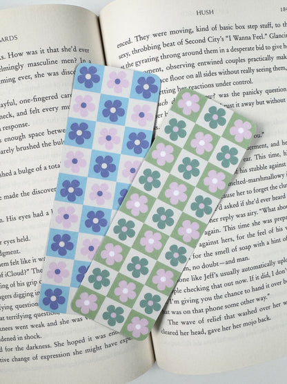 Flower Checkerboard Bookmarks