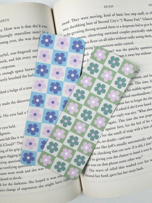 Flower Checkerboard Bookmarks