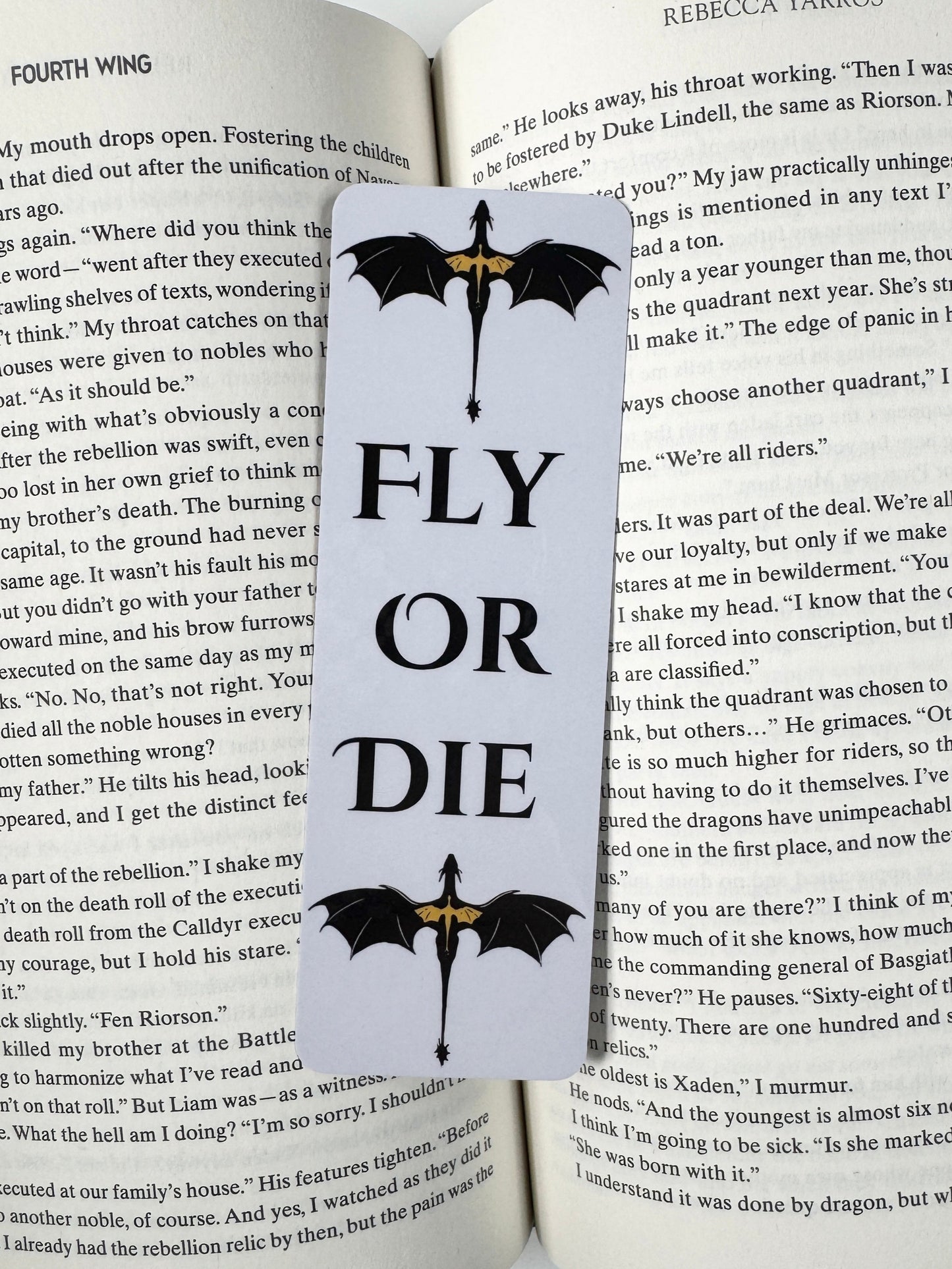 Fly or Die Fourth Wing Bookmark