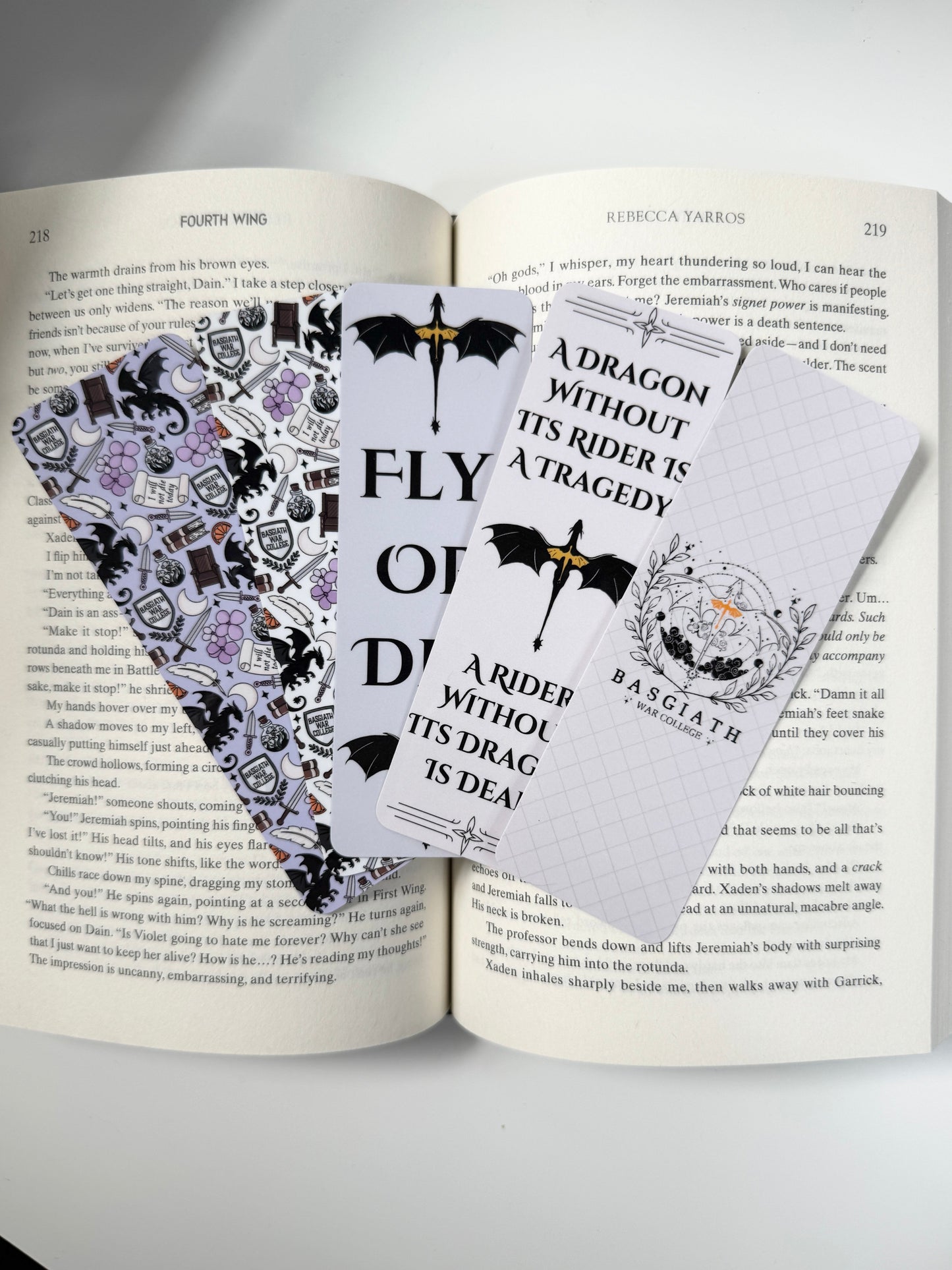 Fourth Wing Inspired Bookmarks