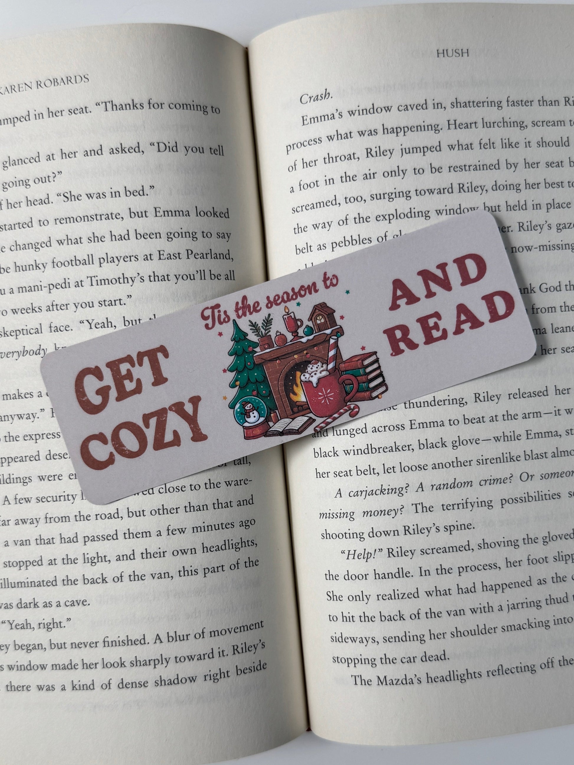 Get Cozy and Read Christmas Bookmark