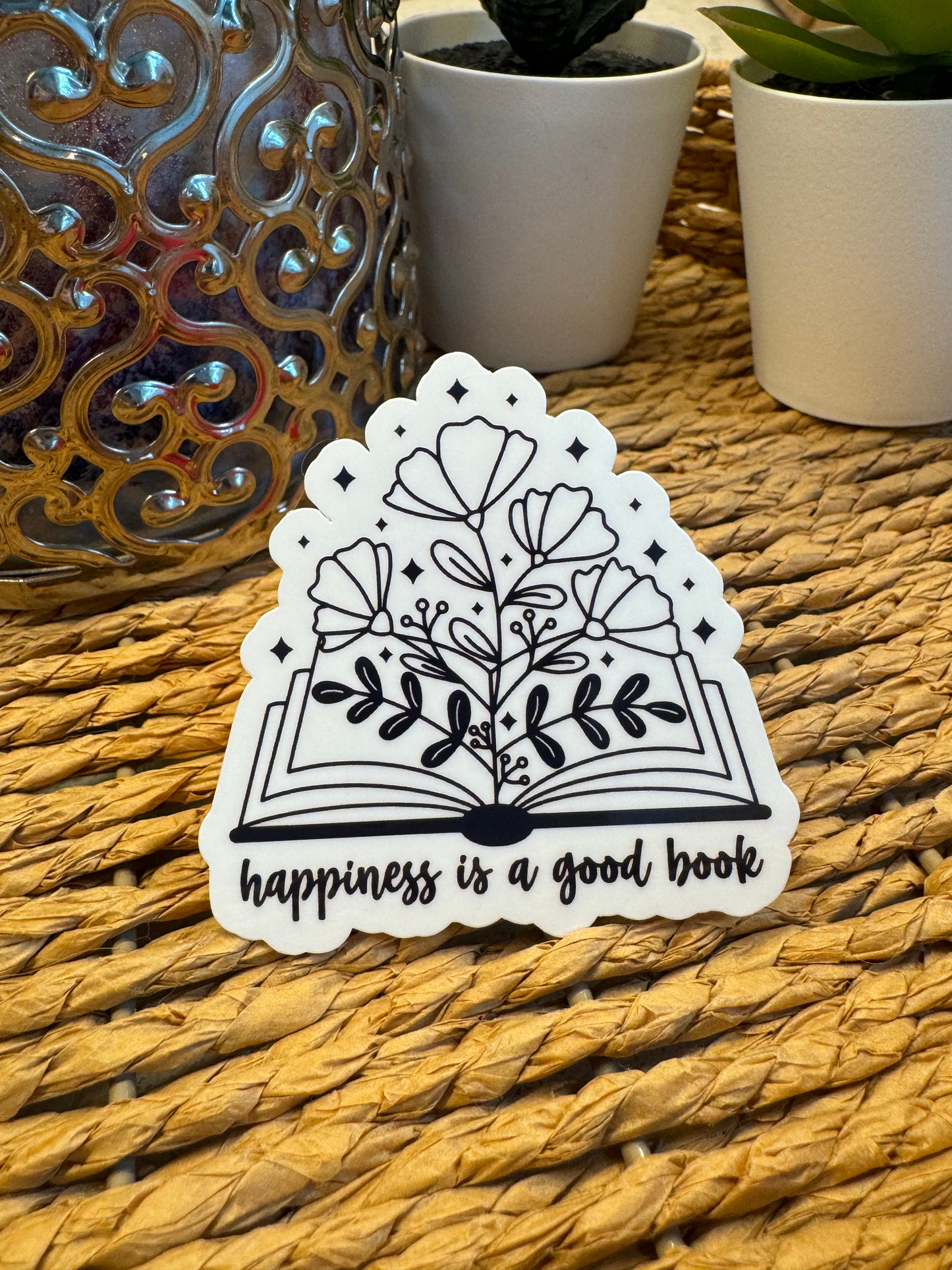 Happiness Is A Good Book Sticker