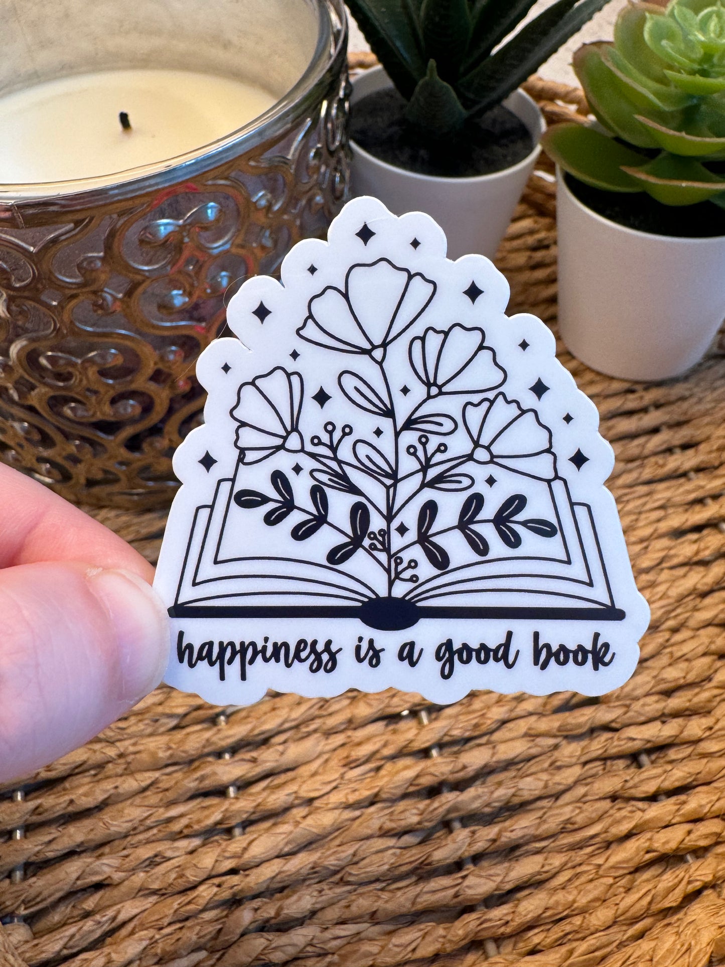 Happiness Is A Good Book Sticker