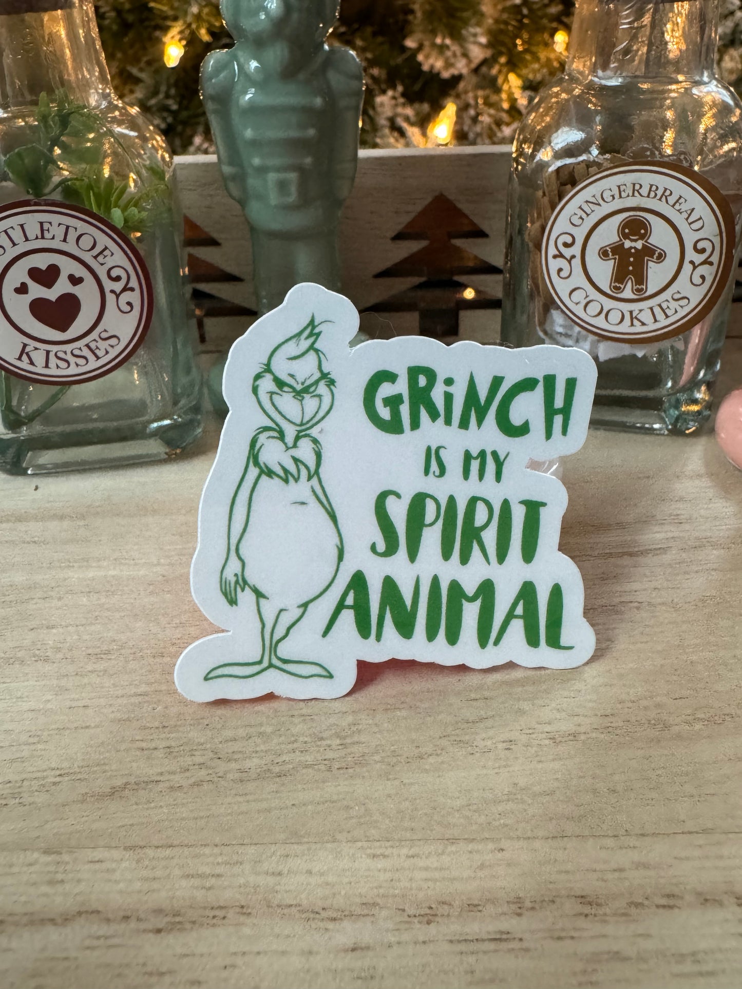 Grinch Is My Spirit Animal Sticker