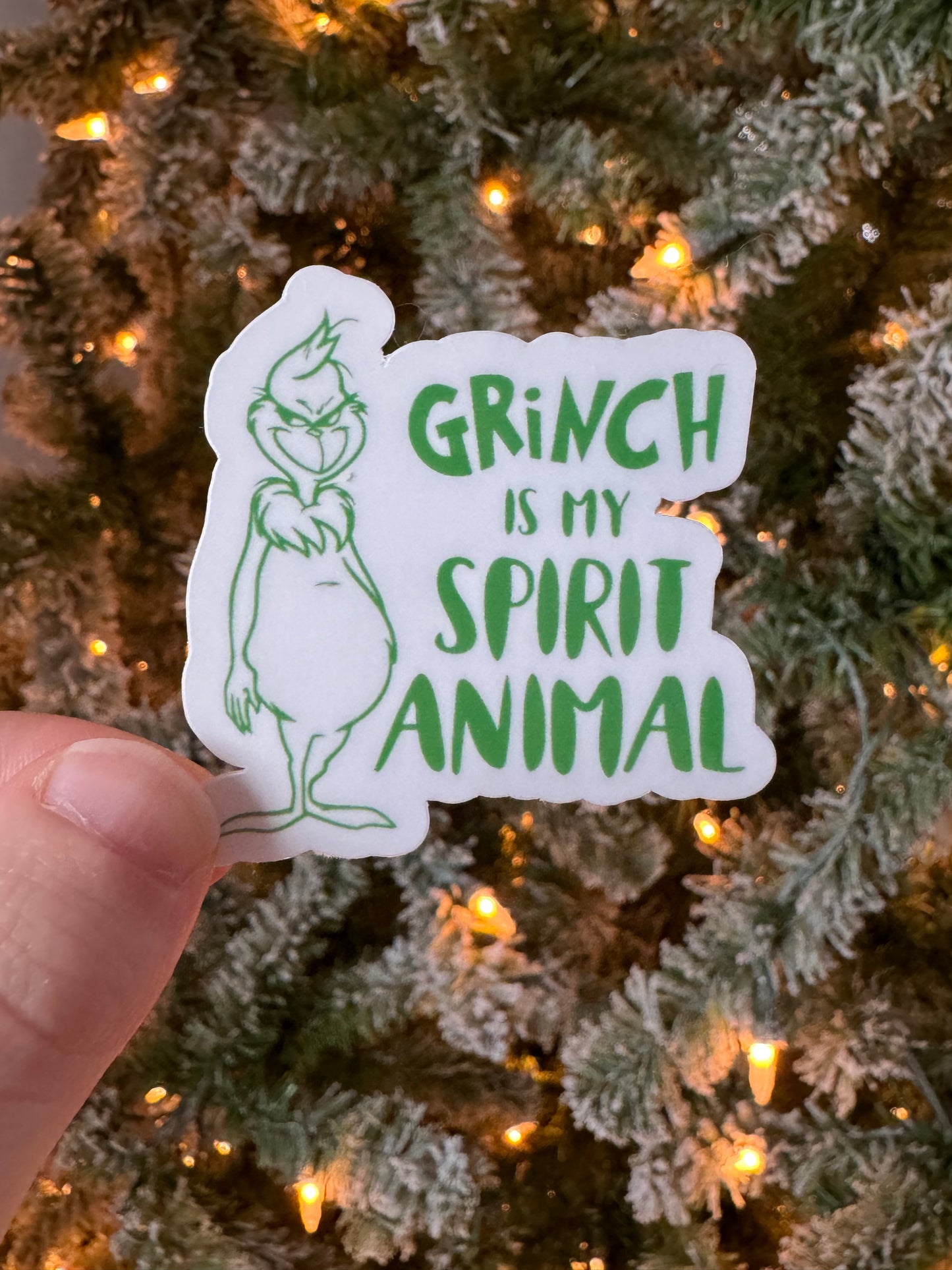 Grinch Is My Spirit Animal Sticker