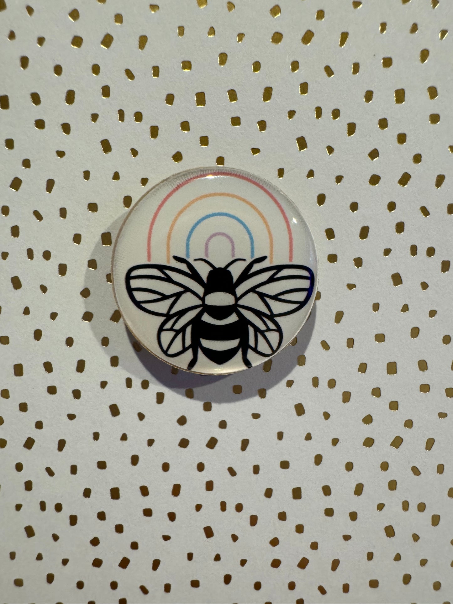 Rainbow Bee Mini Magnet