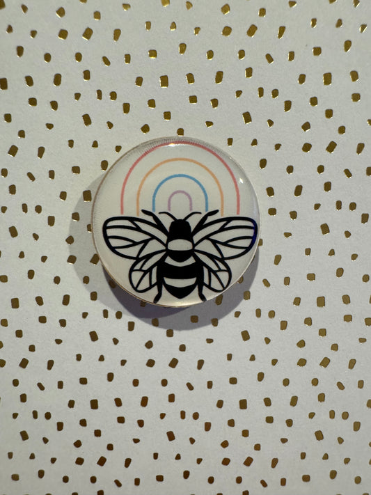 Rainbow Bee Mini Magnet