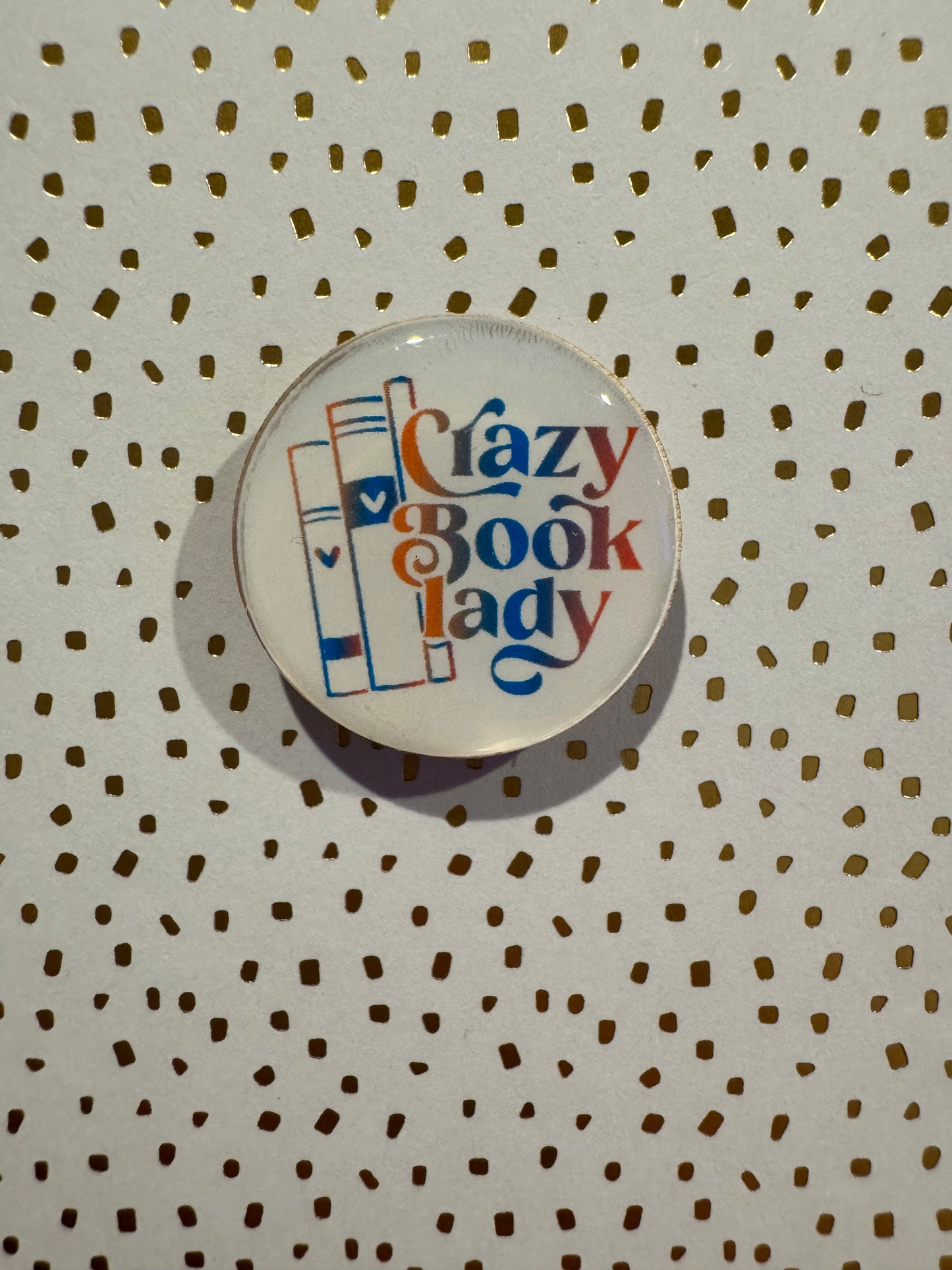 Crazy Book Lady Mini Magnet