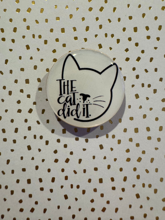 The Cat Did It Mini Magnet