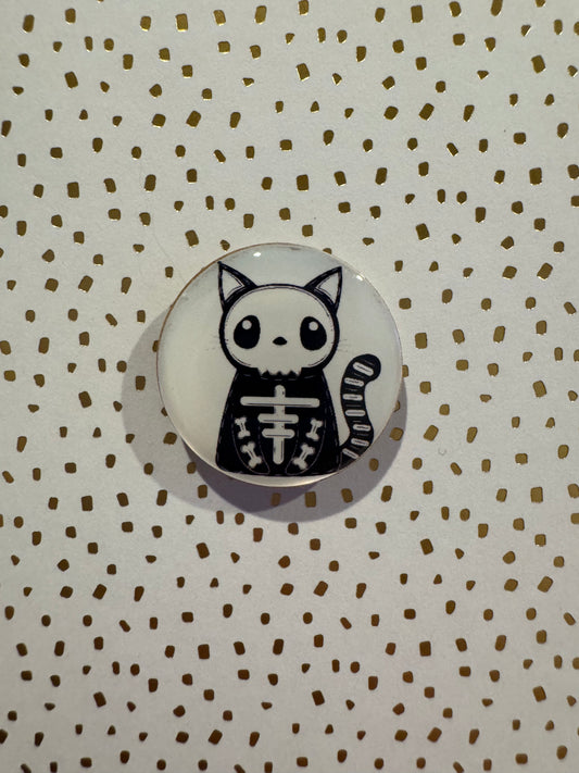 Skeleton Cat Mini Magnet