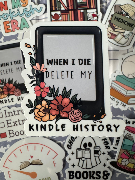 When I Die Delete My Kindle History Sticker