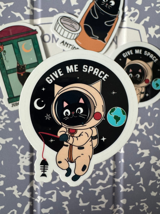 Give Me Space Cat Sticker