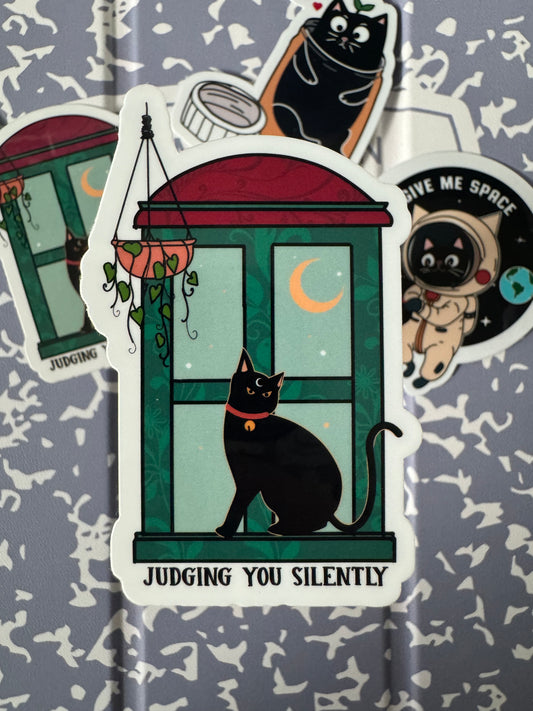 Judging You Silently Cat Sticker