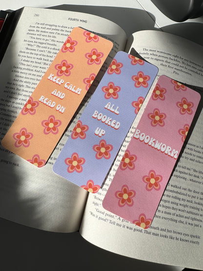 Retro Floral Quote Bookmarks