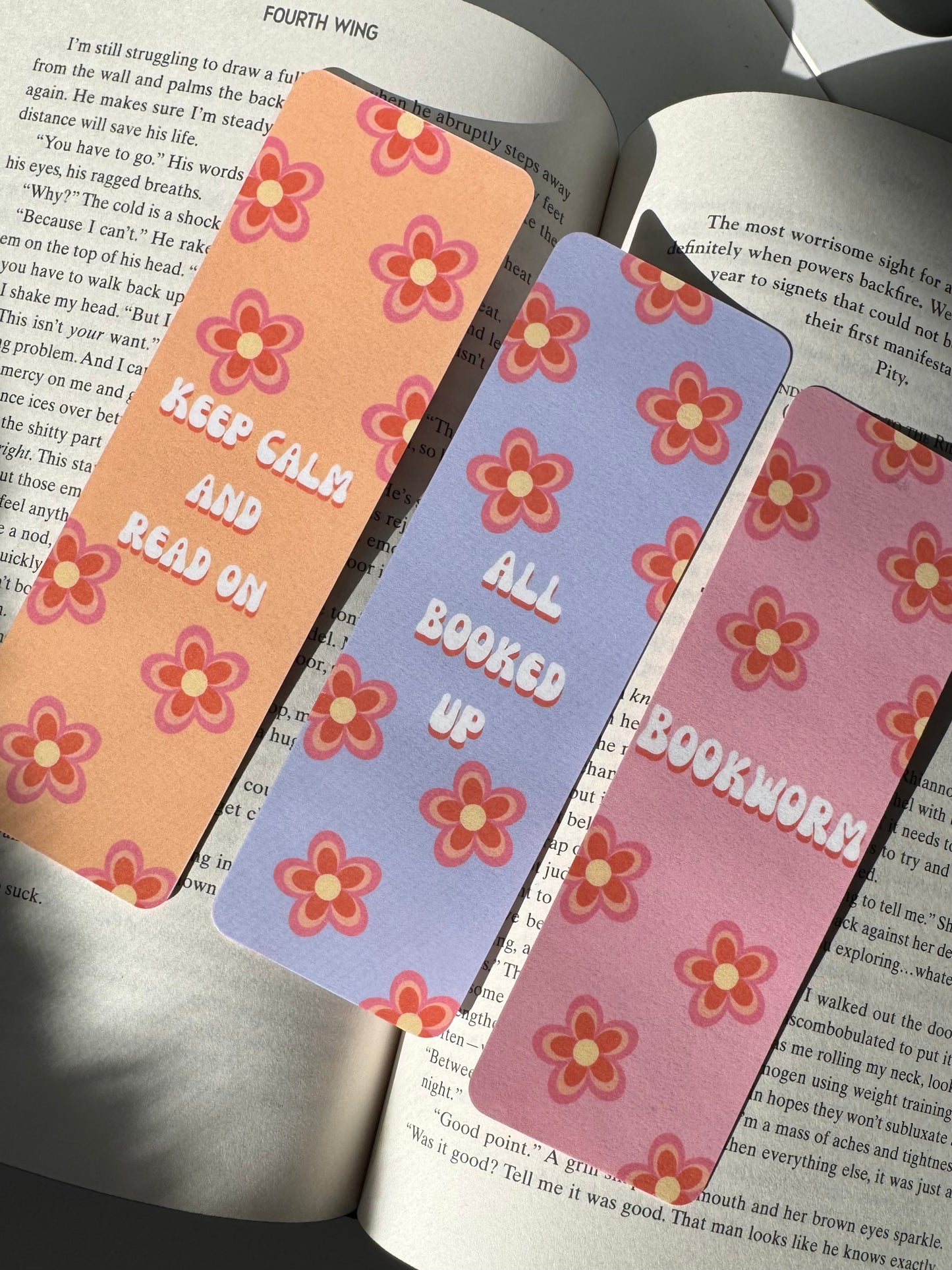 Retro Floral Quote Bookmarks