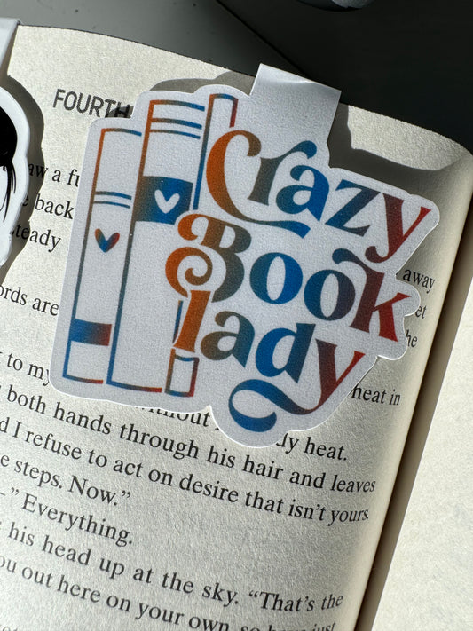 Crazy Book Lady Magnetic Bookmark