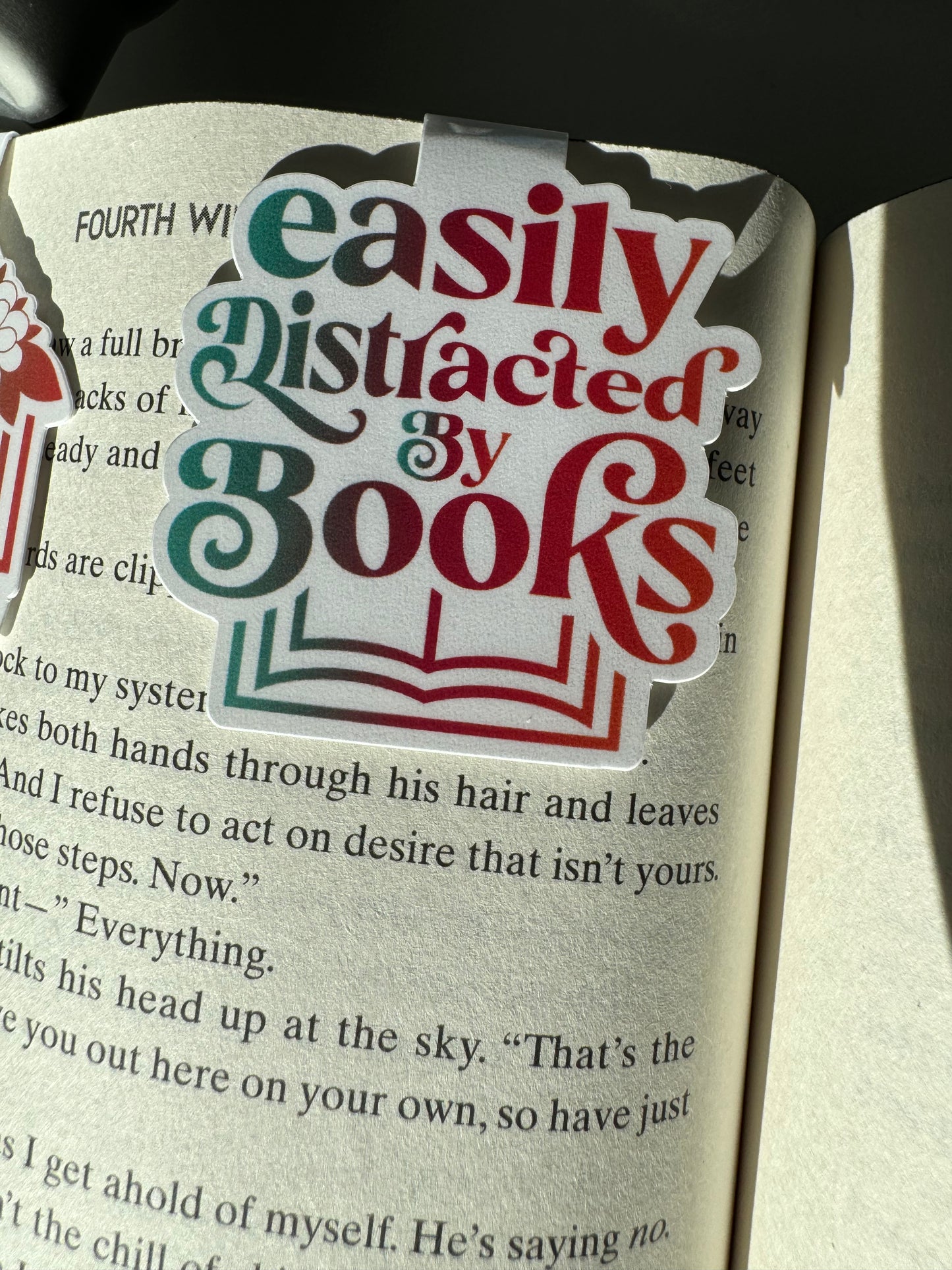 Easily Distracted By Books Magnetic Bookmark