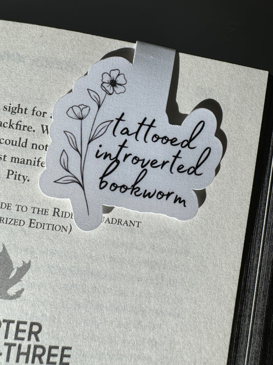 Tattooed Introverted Bookworm Magnetic Bookmark