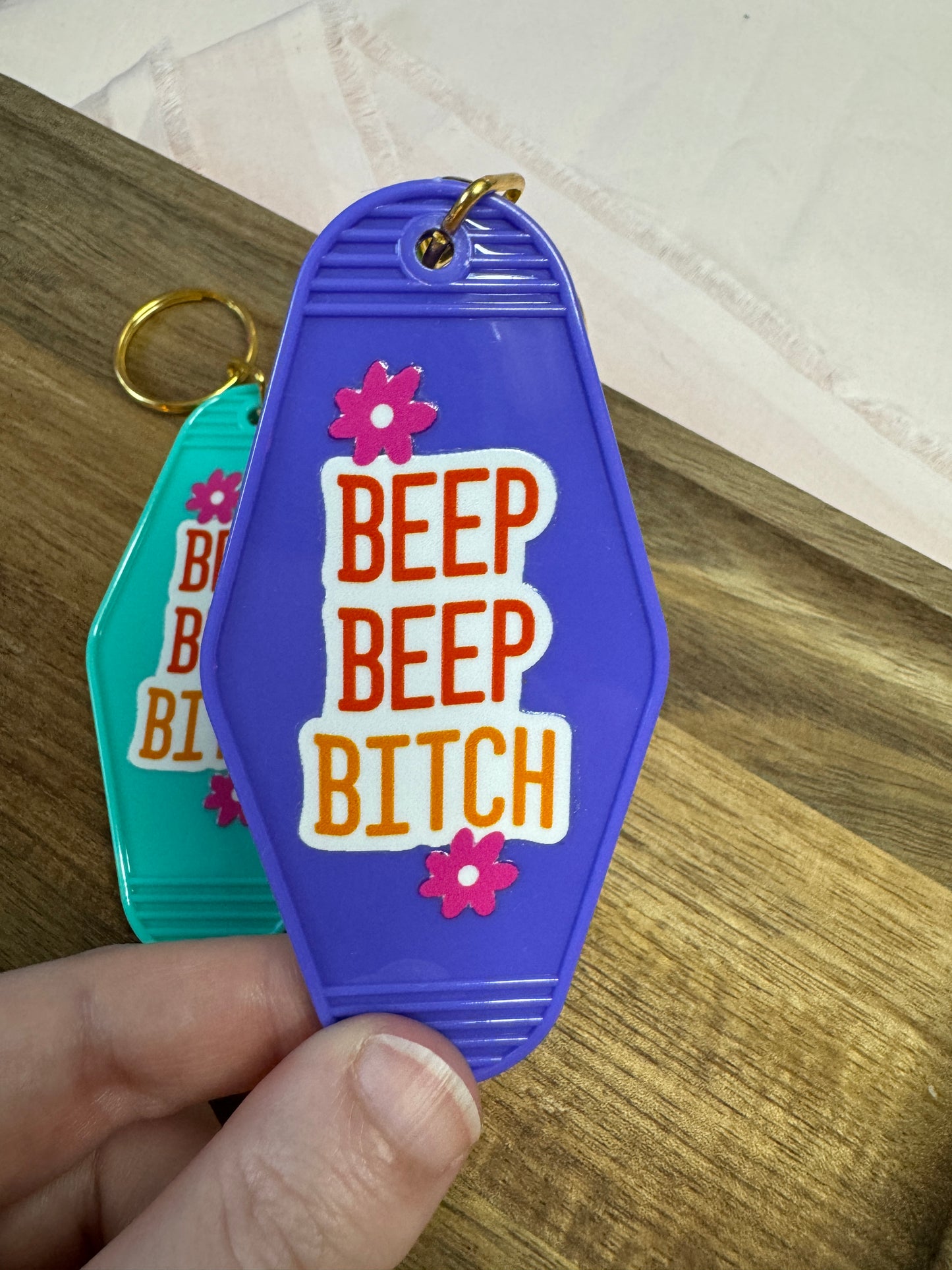 Beep Beep Bitch Motel Keychain