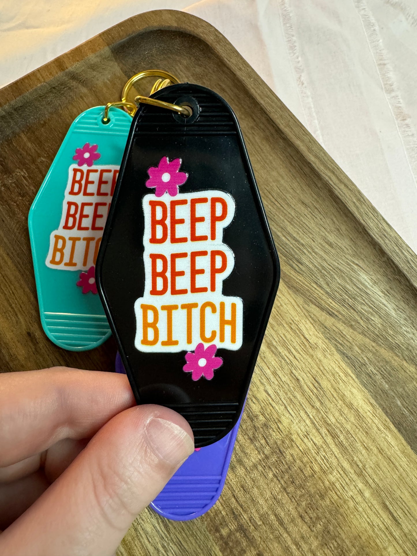 Beep Beep Bitch Motel Keychain