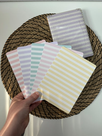 Pastel Striped Kindle Inserts