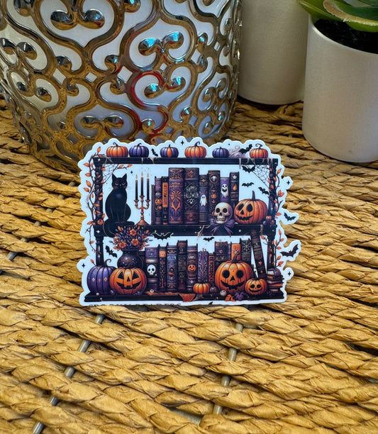 Spooky Bookshelf 1 Sticker