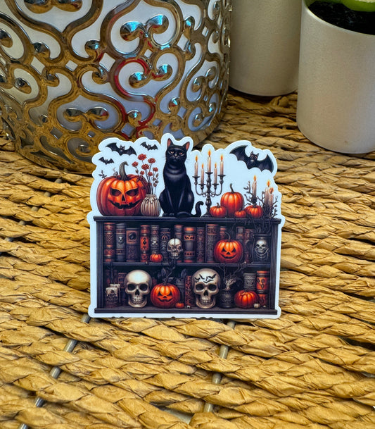 Spooky Bookshelf 2 Sticker