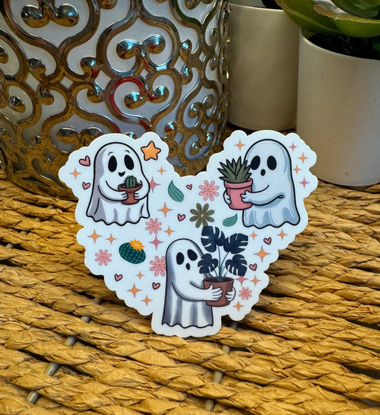 Heart Plant Ghost Sticker