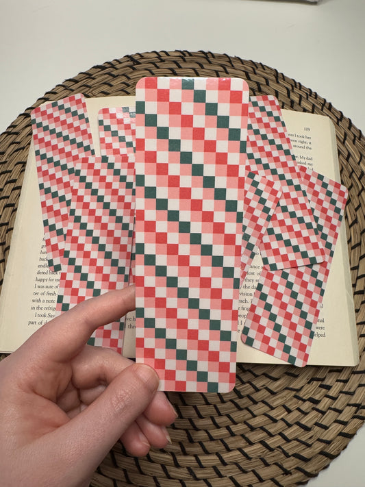 Christmas Checkered Bookmark