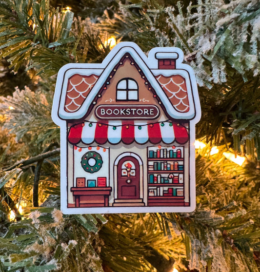 Gingerbread Bookstore Sticker