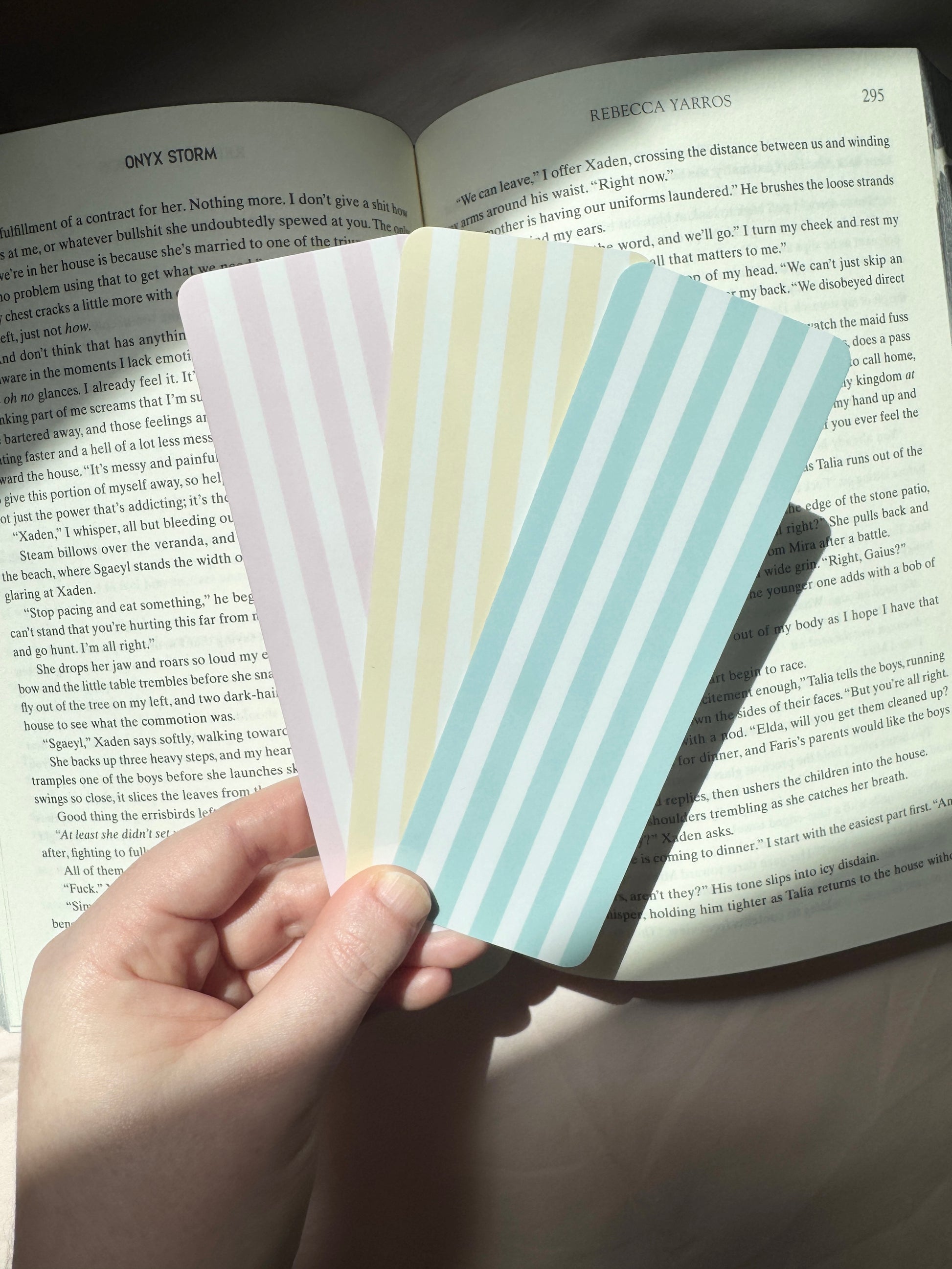 Pastel Striped Bookmarks