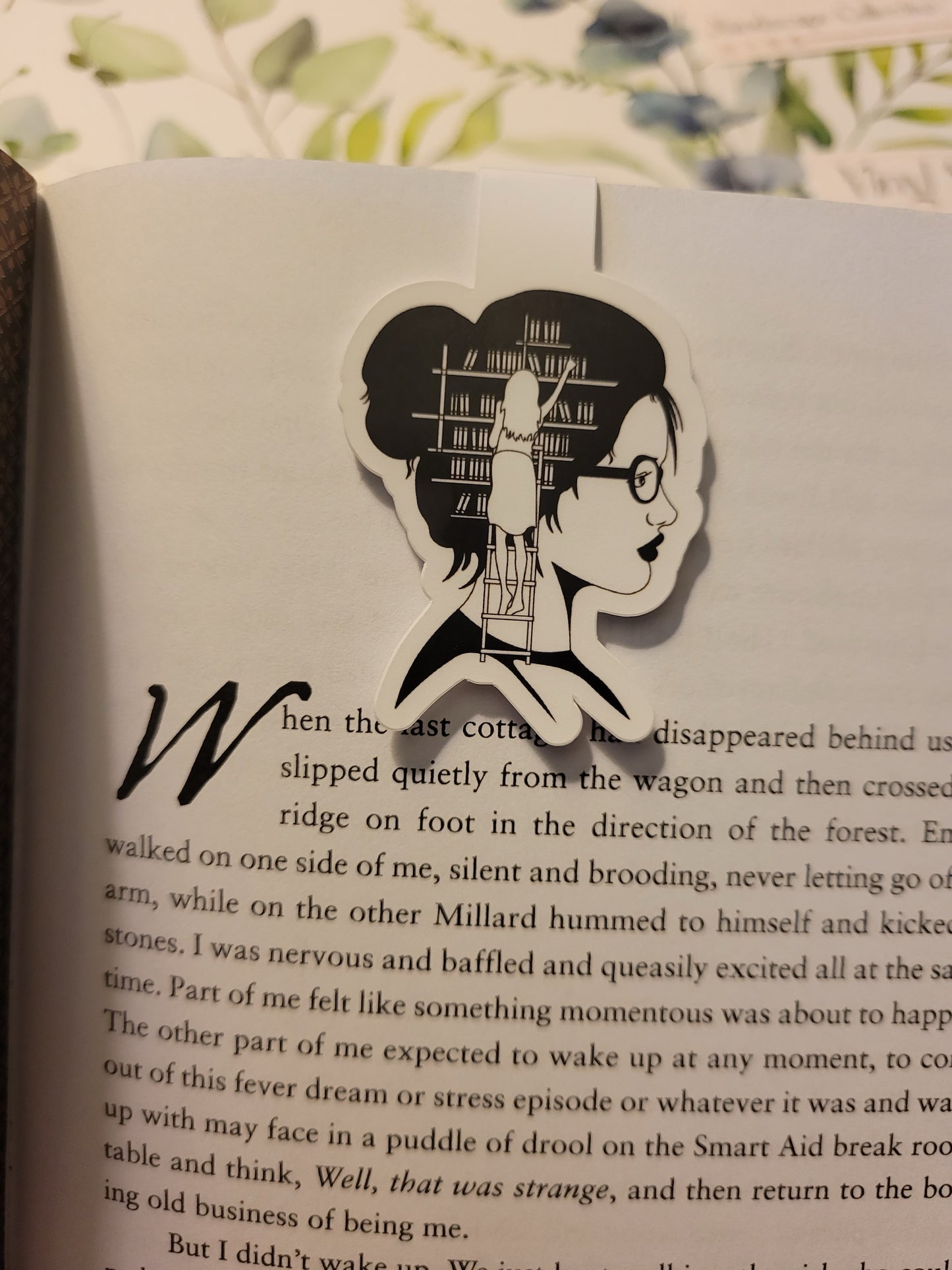 Lady's Mind with Books Magnetic Bookmark