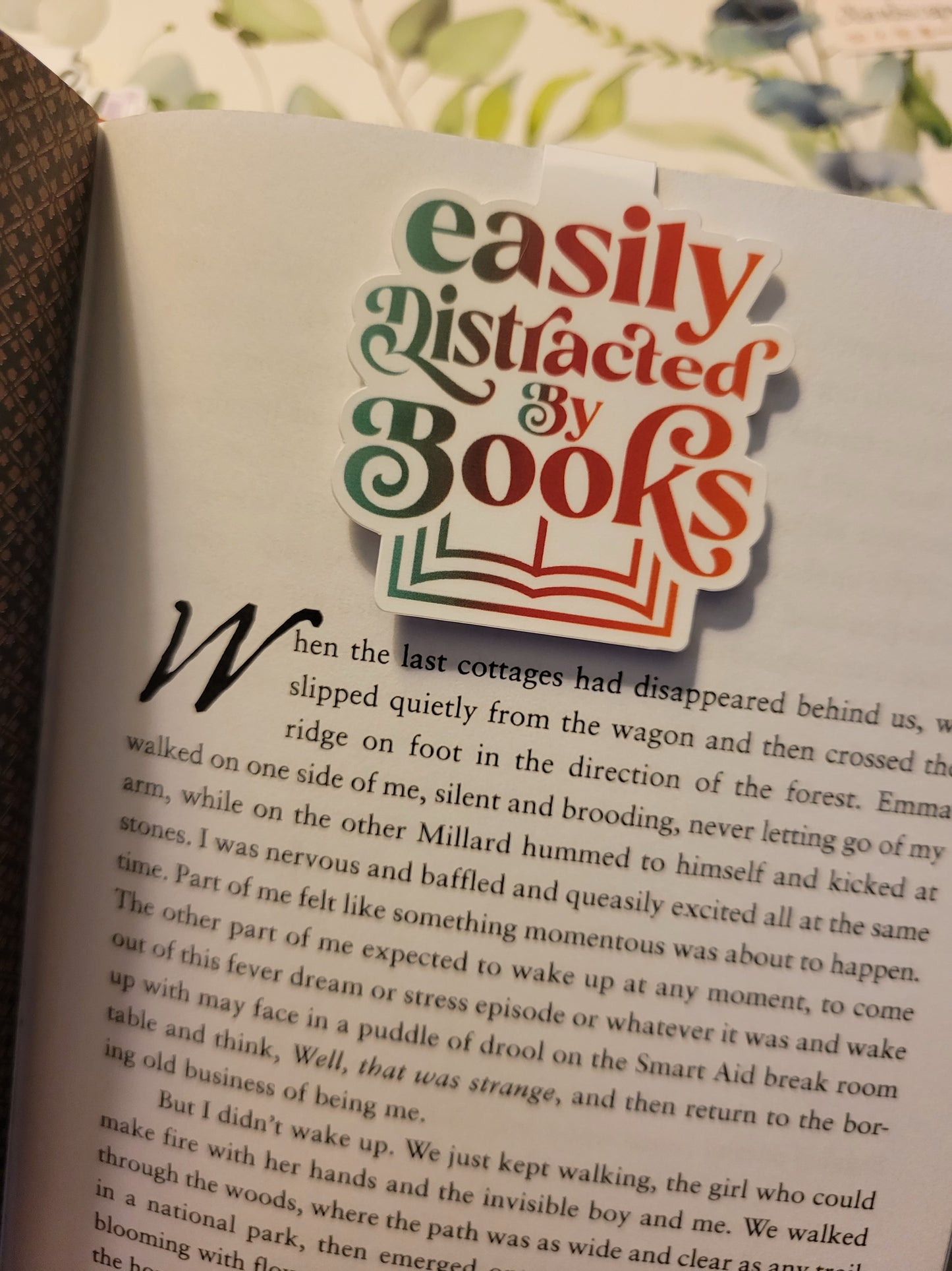 Easily Distracted By Books Magnetic Bookmark