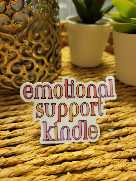 Emotional Support Kindle Sticker